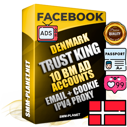 SUPER TRUST KING Danish Facebook Ad Accounts - 10 BM Ad Accounts