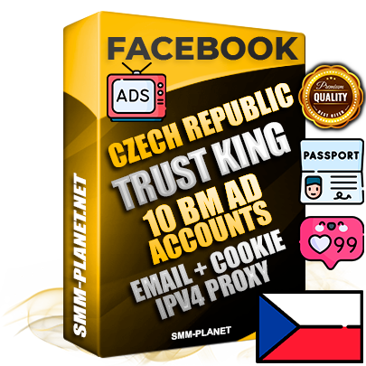 SUPER TRUST KING Czech Facebook Ad Accounts - 10 BM Ad Accounts