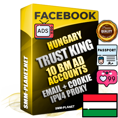 SUPER TRUST KING Hungarian Facebook Ad Accounts - 10 BM Ad Accounts