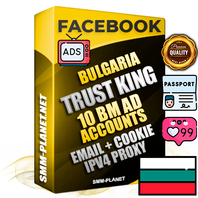 SUPER TRUST KING Bulgarian Facebook Ad Accounts - 10 BM Ad Accounts