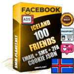Elite Icelandic PREMIUM Handcrafted Facebook Accounts - 100 Authentic Live Friends with High Trust for Ads