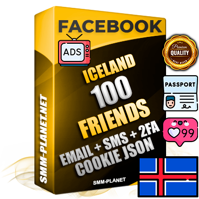 Elite Icelandic PREMIUM Handcrafted Facebook Accounts - 100 Authentic Live Friends with High Trust for Ads