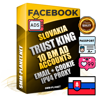 SUPER TRUST KING Slovak Facebook Ad Accounts - 10 BM Ad Accounts