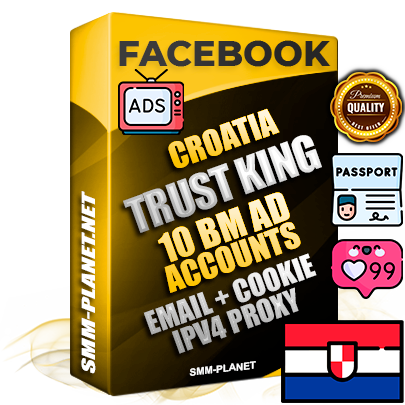 SUPER TRUST KING Croatian Facebook Ad Accounts - 10 BM Ad Accounts