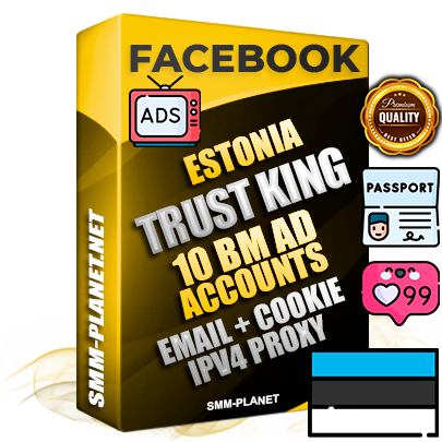 SUPER TRUST KING Estonian Facebook Ad Accounts - 10 BM Ad Accounts