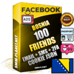 Elite Bosnian PREMIUM Handcrafted Facebook Accounts - 100 Authentic Live Friends with High Trust for Ads