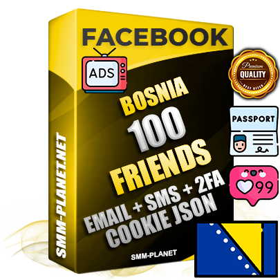 Elite Bosnian PREMIUM Handcrafted Facebook Accounts - 100 Authentic Live Friends with High Trust for Ads