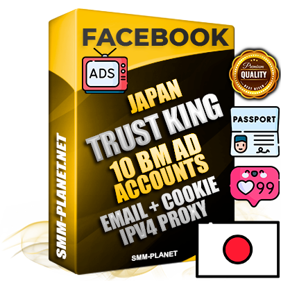 SUPER TRUST KING Japanese Facebook Ad Accounts - 10 BM Ad Accounts