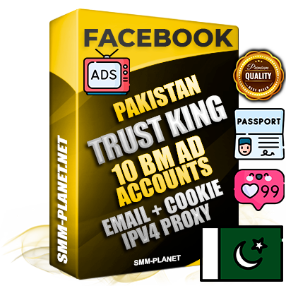 SUPER TRUST KING Pakistani Facebook Ad Accounts - 10 BM Ad Accounts
