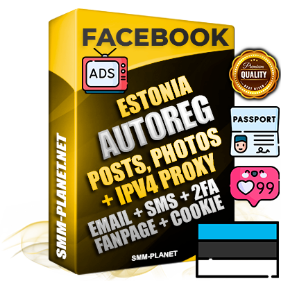 Ultimate Estonian PREMIUM AutoReg Facebook Accounts - Fully Loaded (Posts : Multi-Photos : Info)