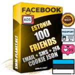 Elite Estonian PREMIUM Handcrafted Facebook Accounts - 100 Authentic Live Friends with High Trust for Ads