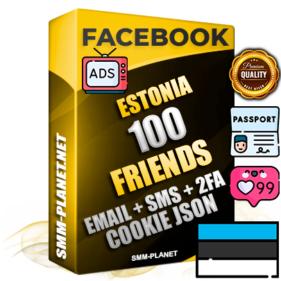 Elite Estonian PREMIUM Handcrafted Facebook Accounts - 100 Authentic Live Friends with High Trust for Ads