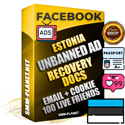 Premium Estonian Unbanned FB Ad Accounts with Recovery Docs
