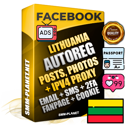 Ultimate Lithuanian PREMIUM AutoReg Facebook Accounts - Fully Loaded (Posts : Multi-Photos : Info)