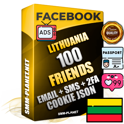 Elite Lithuanian PREMIUM Handcrafted Facebook Accounts - 100 Authentic Live Friends with High Trust for Ads