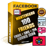 Elite Montenegrin PREMIUM Handcrafted Facebook Accounts - 100 Authentic Live Friends with High Trust for Ads
