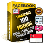 Elite Singapore PREMIUM Handcrafted Facebook Accounts - 100 Authentic Live Friends with High Trust for Ads