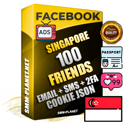 Elite Singapore PREMIUM Handcrafted Facebook Accounts - 100 Authentic Live Friends with High Trust for Ads