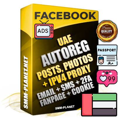 Ultimate UAE PREMIUM AutoReg Facebook Accounts - Fully Loaded (Posts : Multi-Photos : Info)
