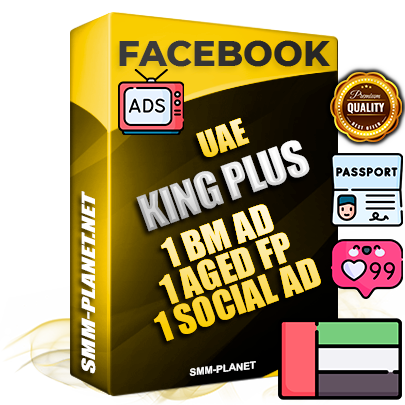 SUPER TRUST KING PLUS UAE Facebook Ad Accounts - 1 BM Ad Accounts + 1 Ad Accounts on King Profile + 1 aged Fan Pages with huge organic reach and active subscribers