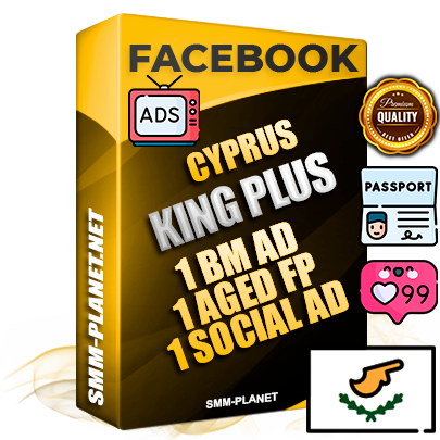 SUPER TRUST KING PLUS Cyprus Facebook Ad Accounts - 1 BM Ad Accounts + 1 Ad Accounts on King Profile + 1 aged Fan Pages with huge organic reach and active subscribers