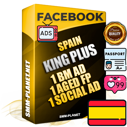 SUPER TRUST KING PLUS Spanish Facebook Ad Accounts - 1 BM Ad Accounts + 1 Ad Accounts on King Profile + 1 aged Fan Pages with huge organic reach and active subscribers