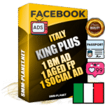 SUPER TRUST KING PLUS Italian Facebook Ad Accounts - 1 BM Ad Accounts + 1 Ad Accounts on King Profile + 1 aged Fan Pages with huge organic reach and active subscribers