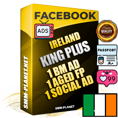 SUPER TRUST KING PLUS Irish Facebook Ad Accounts - 1 BM Ad Accounts + 1 Ad Accounts on King Profile + 1 aged Fan Pages with huge organic reach and active subscribers