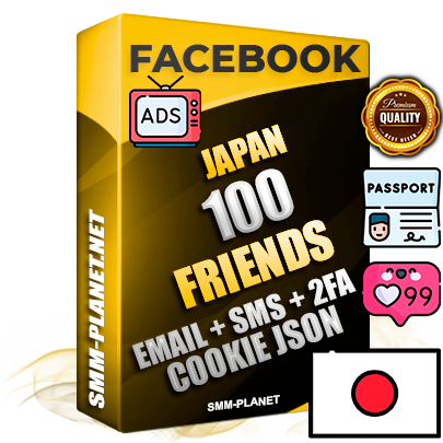 Elite Japanese PREMIUM Handcrafted Facebook Accounts - 100 Authentic Live Friends with High Trust for Ads