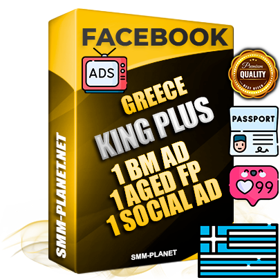 SUPER TRUST KING PLUS Greek Facebook Ad Accounts - 1 BM Ad Accounts + 1 Ad Accounts on King Profile + 1 aged Fan Pages with huge organic reach and active subscribers