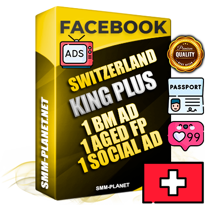 SUPER TRUST KING PLUS Swiss Facebook Ad Accounts - 1 BM Ad Accounts + 1 Ad Accounts on King Profile + 1 aged Fan Pages with huge organic reach and active subscribers