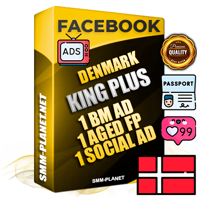 SUPER TRUST KING PLUS Danish Facebook Ad Accounts - 1 BM Ad Accounts + 1 Ad Accounts on King Profile + 1 aged Fan Pages with huge organic reach and active subscribers