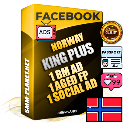 SUPER TRUST KING PLUS Norwegian Facebook Ad Accounts - 1 BM Ad Accounts + 1 Ad Accounts on King Profile + 1 aged Fan Pages with huge organic reach and active subscribers