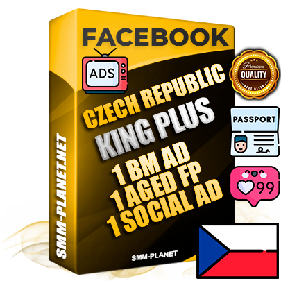SUPER TRUST KING PLUS Czech Facebook Ad Accounts - 1 BM Ad Accounts + 1 Ad Accounts on King Profile + 1 aged Fan Pages with huge organic reach and active subscribers