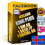 SUPER TRUST KING PLUS Icelandic Facebook Ad Accounts - 1 BM Ad Accounts + 1 Ad Accounts on King Profile + 1 aged Fan Pages with huge organic reach and active subscribers