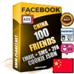 Elite Chinese PREMIUM Handcrafted Facebook Accounts - 100 Authentic Live Friends with High Trust for Ads