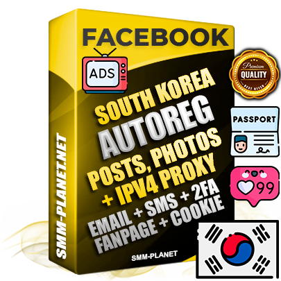 Ultimate Korean PREMIUM AutoReg Facebook Accounts - Fully Loaded (Posts : Multi-Photos : Info)