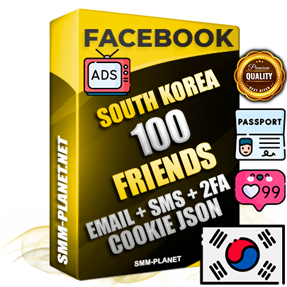 Elite Korean PREMIUM Handcrafted Facebook Accounts - 100 Authentic Live Friends with High Trust for Ads