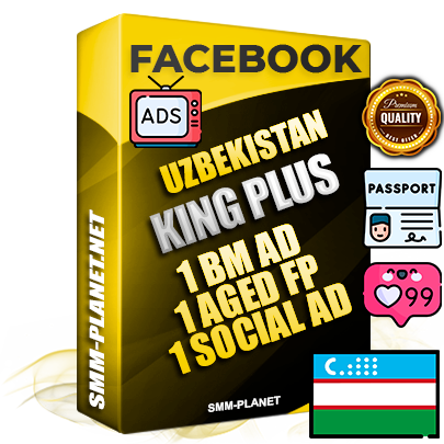 SUPER TRUST KING PLUS Uzbek Facebook Ad Accounts - 1 BM Ad Accounts + 1 Ad Accounts on King Profile + 1 aged Fan Pages with huge organic reach and active subscribers