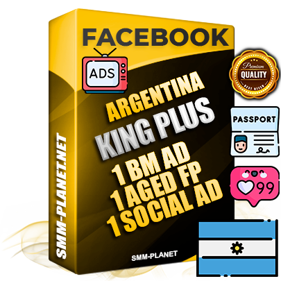 SUPER TRUST KING PLUS Argentinian Facebook Ad Accounts - 1 BM Ad Accounts + 1 Ad Accounts on King Profile + 1 aged Fan Pages with huge organic reach and active subscribers