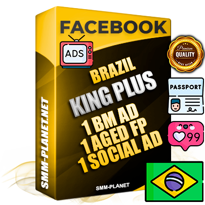 SUPER TRUST KING PLUS Brazilian Facebook Ad Accounts - 1 BM Ad Accounts + 1 Ad Accounts on King Profile + 1 aged Fan Pages with huge organic reach and active subscribers