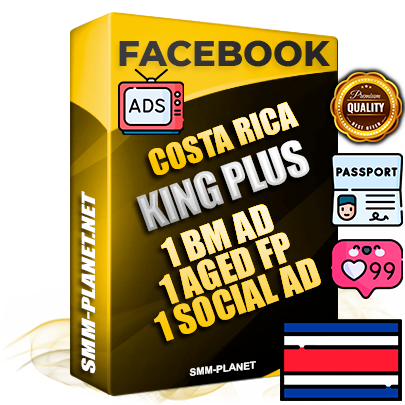 SUPER TRUST KING PLUS Costa Rican Facebook Ad Accounts - 1 BM Ad Accounts + 1 Ad Accounts on King Profile + 1 aged Fan Pages with huge organic reach and active subscribers