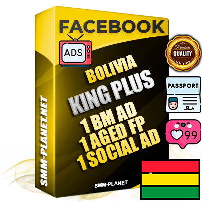 SUPER TRUST KING PLUS Bolivian Facebook Ad Accounts - 1 BM Ad Accounts + 1 Ad Accounts on King Profile + 1 aged Fan Pages with huge organic reach and active subscribers
