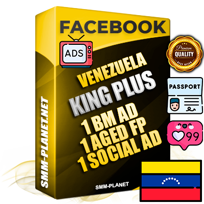 SUPER TRUST KING PLUS Venezuelan Facebook Ad Accounts - 1 BM Ad Accounts + 1 Ad Accounts on King Profile + 1 aged Fan Pages with huge organic reach and active subscribers