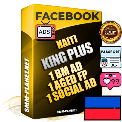 SUPER TRUST KING PLUS Haitian Facebook Ad Accounts - 1 BM Ad Accounts + 1 Ad Accounts on King Profile + 1 aged Fan Pages with huge organic reach and active subscribers
