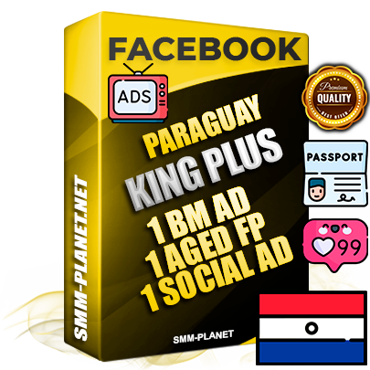 SUPER TRUST KING PLUS Paraguayan Facebook Ad Accounts - 1 BM Ad Accounts + 1 Ad Accounts on King Profile + 1 aged Fan Pages with huge organic reach and active subscribers