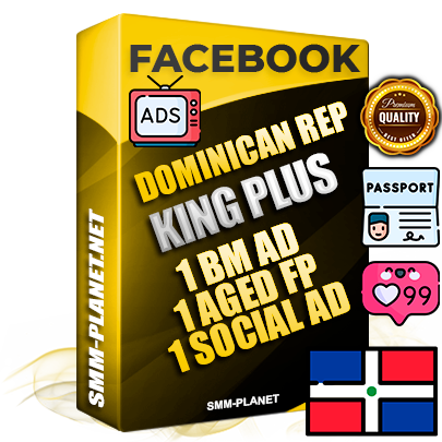 SUPER TRUST KING PLUS Dominican Facebook Ad Accounts - 1 BM Ad Accounts + 1 Ad Accounts on King Profile + 1 aged Fan Pages with huge organic reach and active subscribers