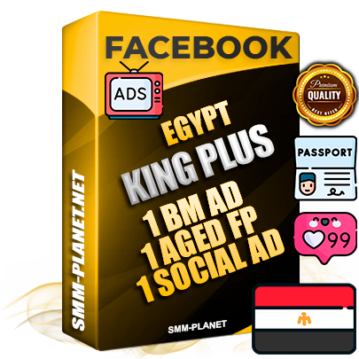 SUPER TRUST KING PLUS Egyptian Facebook Ad Accounts - 1 BM Ad Accounts + 1 Ad Accounts on King Profile + 1 aged Fan Pages with huge organic reach and active subscribers