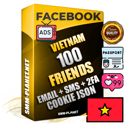 Elite Vietnamese PREMIUM Handcrafted Facebook Accounts - 100 Authentic Live Friends with High Trust for Ads