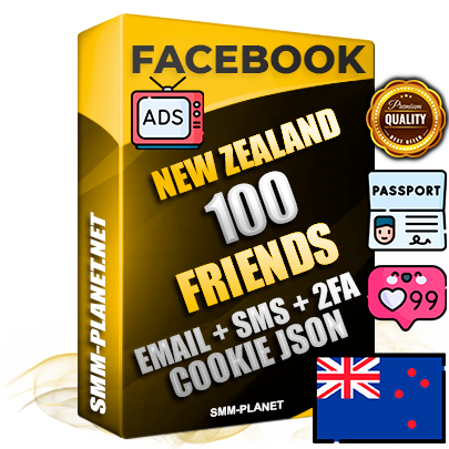 Elite New Zealand PREMIUM Handcrafted Facebook Accounts - 100 Authentic Live Friends with High Trust for Ads